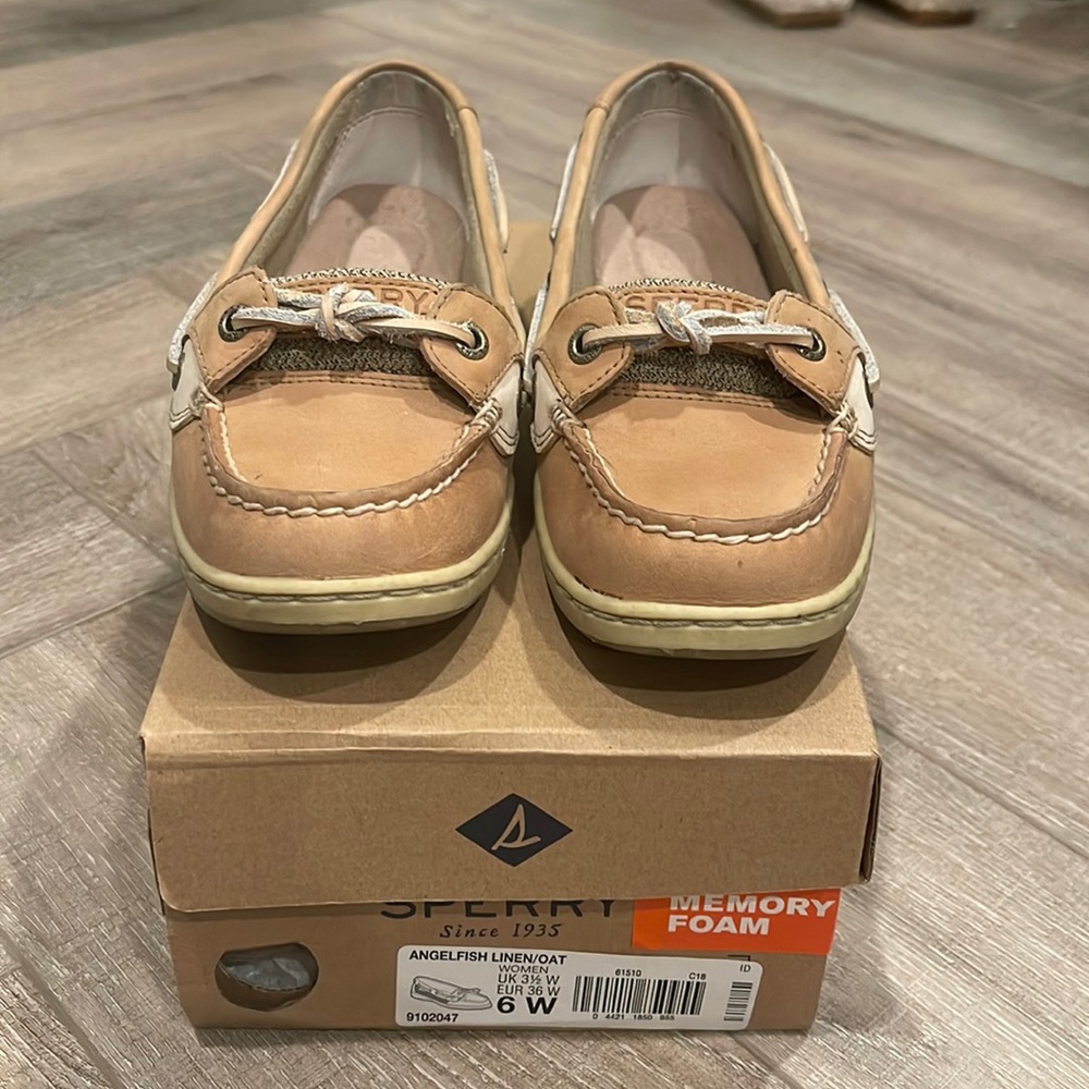 Sperry Angelfish Boat Shoe (Linen/Oat)